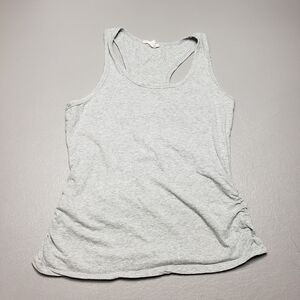 3/$15 zenana outfitters gray ruched tank top women's size medium